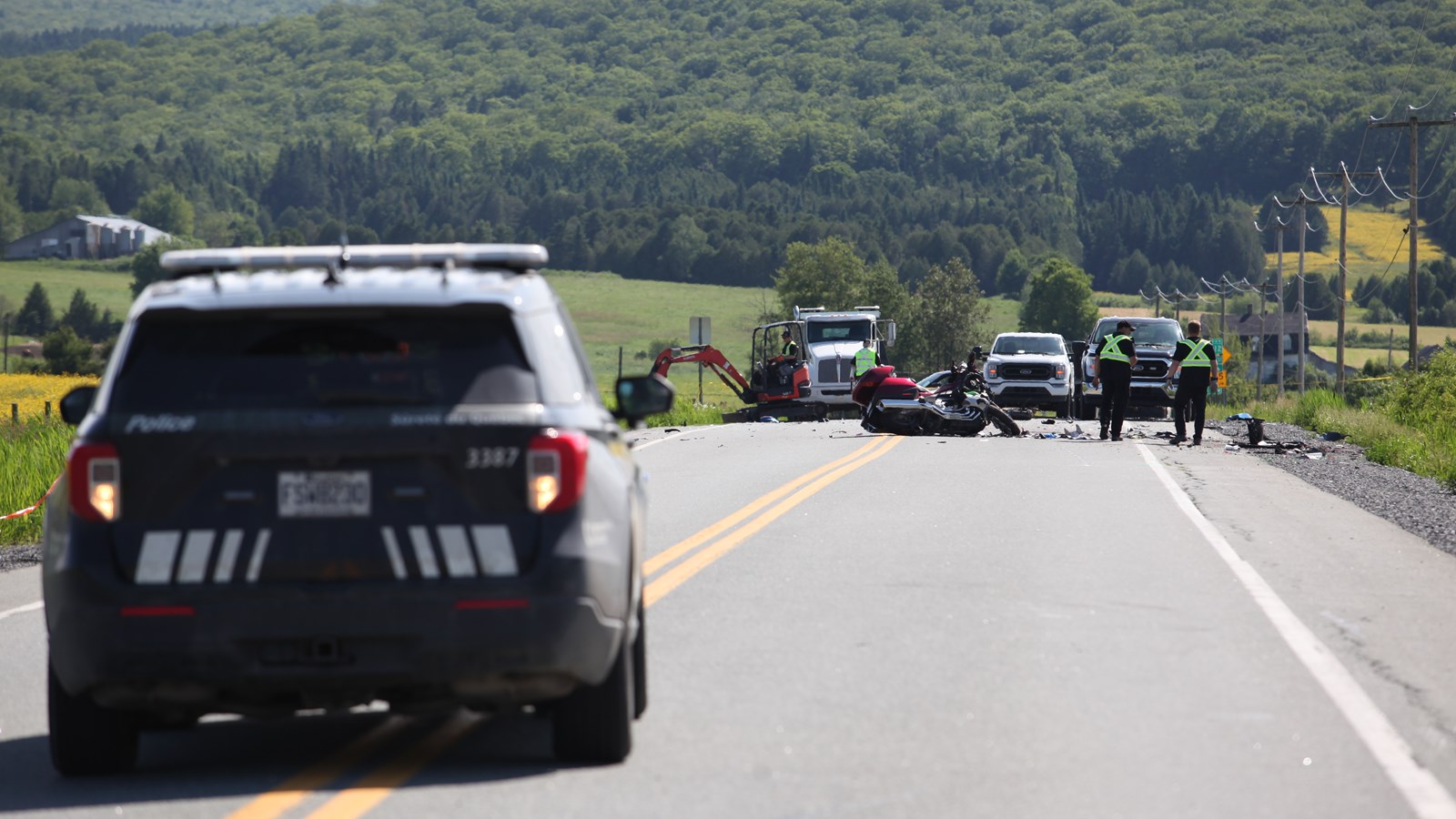 Saint-Frédéric : grave accident impliquant plusieurs motos 