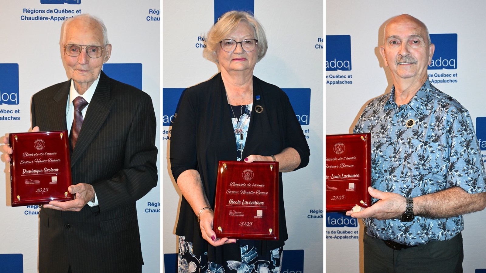Trois bénévoles reconnus par la FADOQ