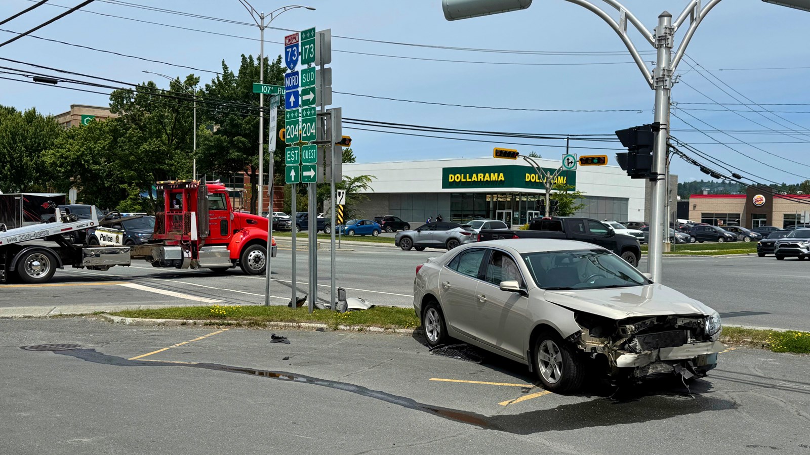 Légère collision sur le boulevard Lacroix