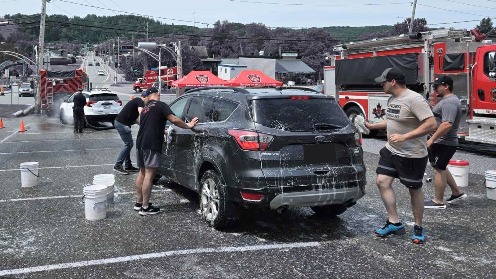 Une collecte record au lave-o-thon des pompiers