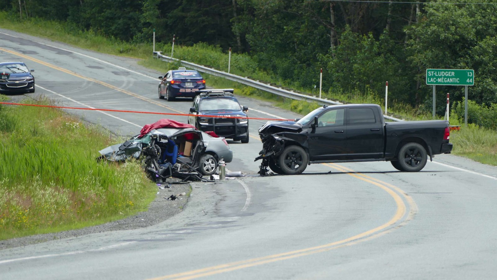 Face à face à Saint-Gédéon: la femme est décédée