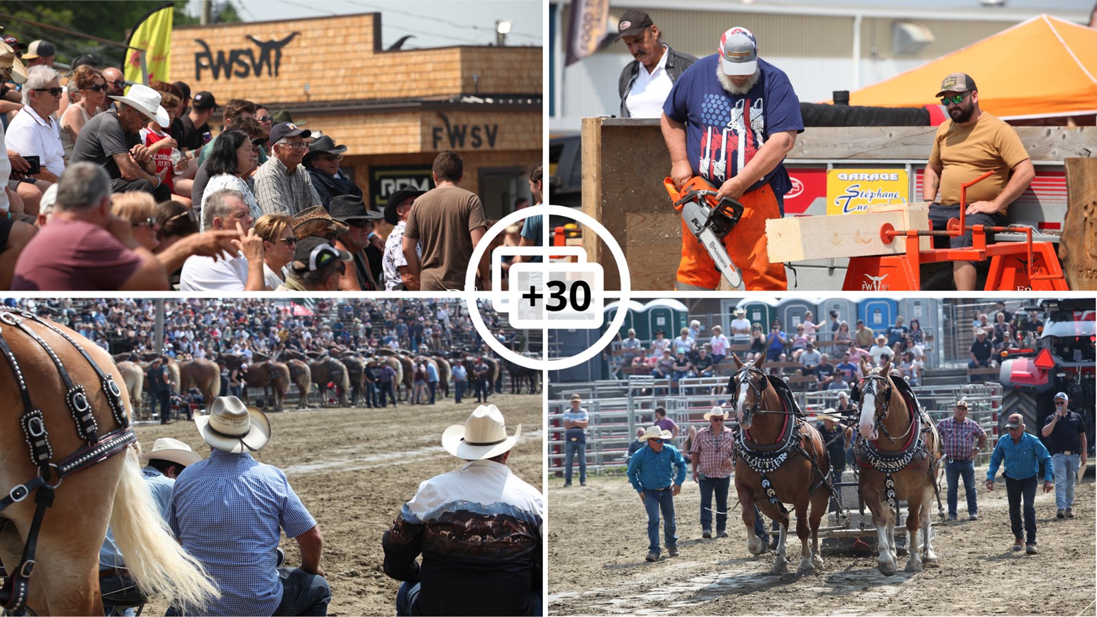 Bûcherons et chevaux font vibrer les Festivités Western de Saint-Victor