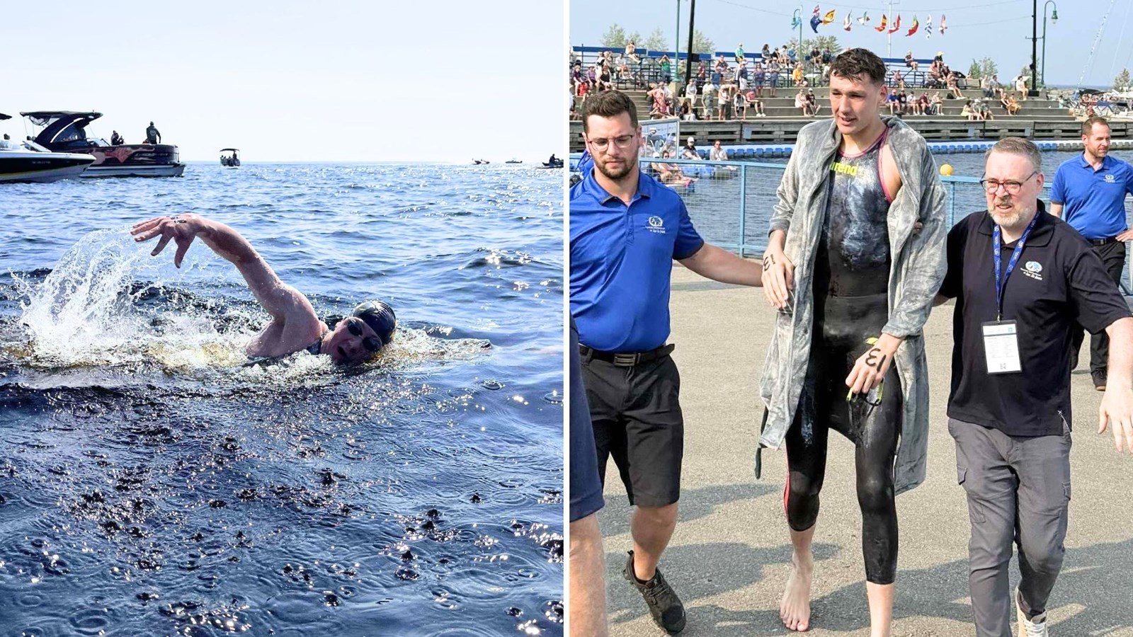 Deux Beaucerons à la Traversée internationale du lac-Saint-Jean