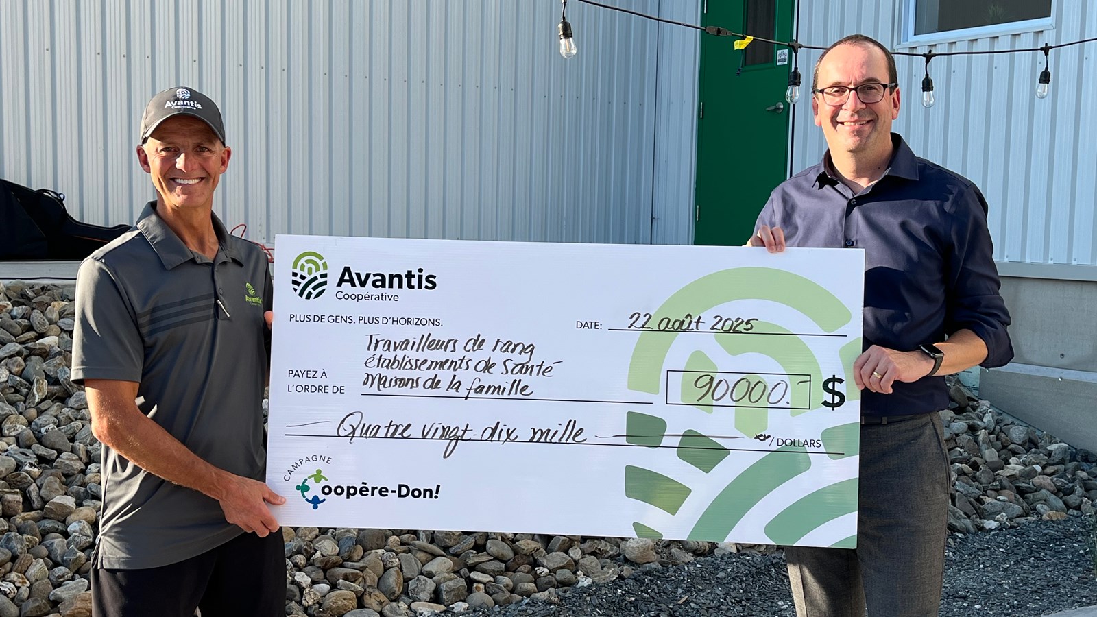 Avantis Coopérative remet 90 000 $ à la communauté