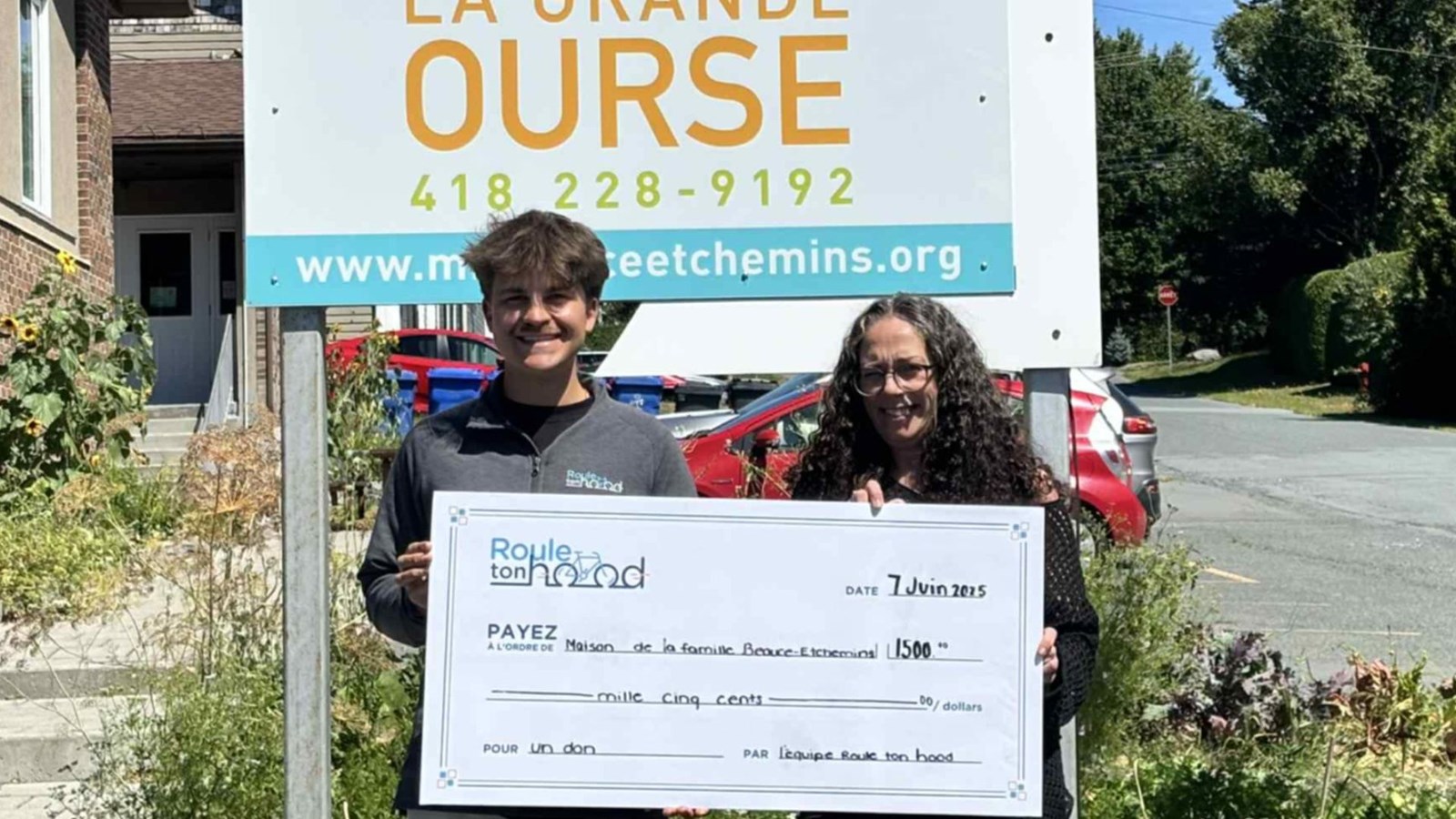 Don de 1500 $ à la Maison de la Famille Beauce-Etchemins