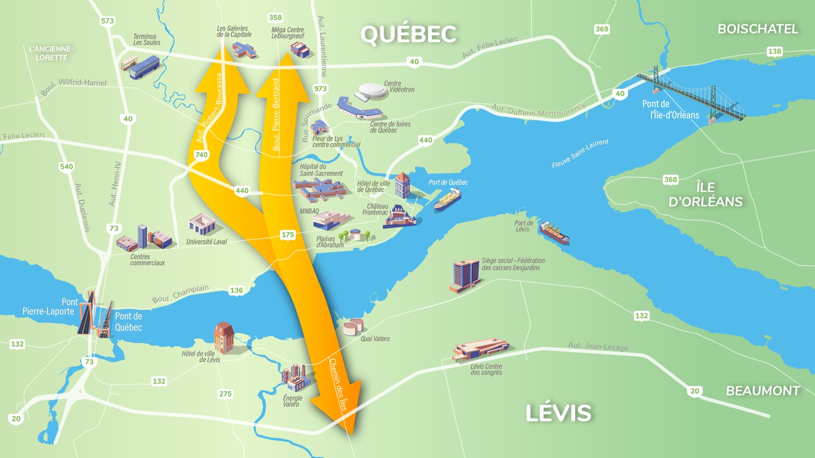Troisième lien Québec-Lévis: évaluation des impacts sur l'environnement