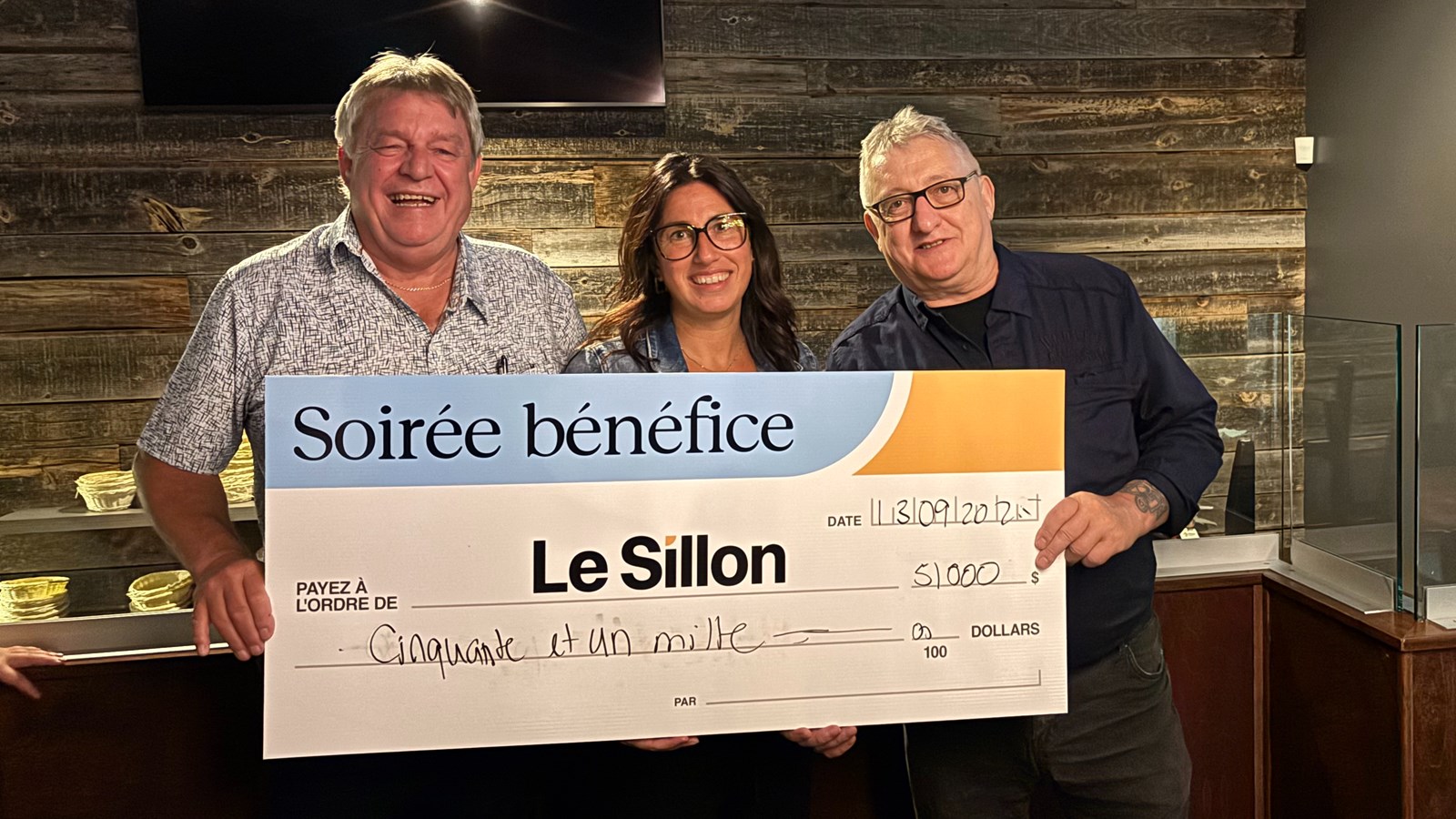 Une soirée-bénéfice rapporte 51 000 $ pour l’organisme Le Sillon
