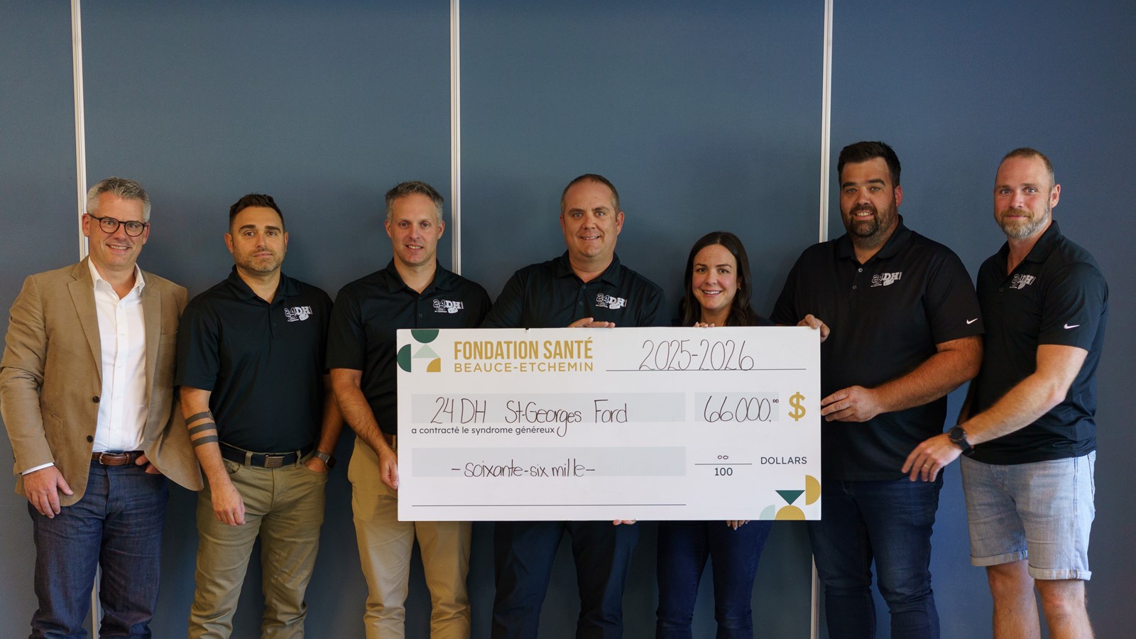 Le 24DH Saint-Georges Ford amasse 66 000$ pour la Fondation Santé Beauce-Etchemin