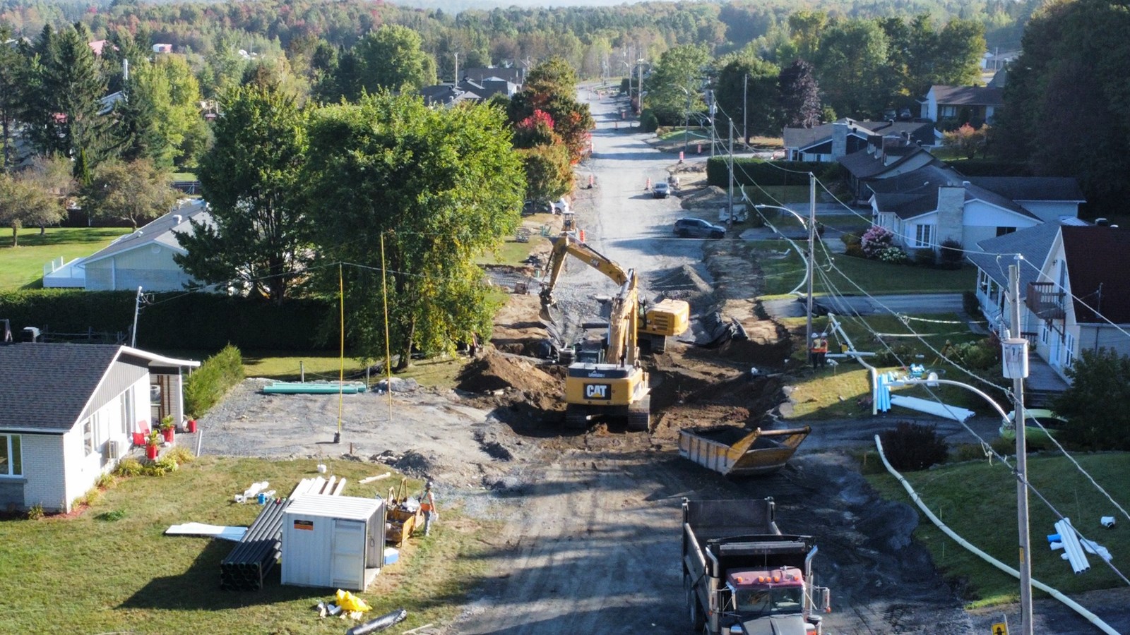 Un mois de travaux à Saint-Éphrem