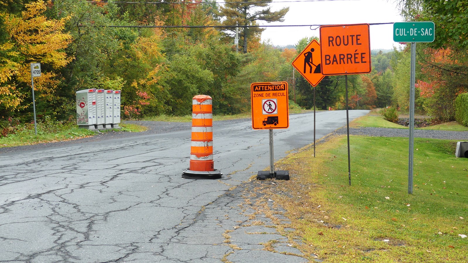 Travaux sur la 25e Avenue donnant accès au parc des Sept-Chutes