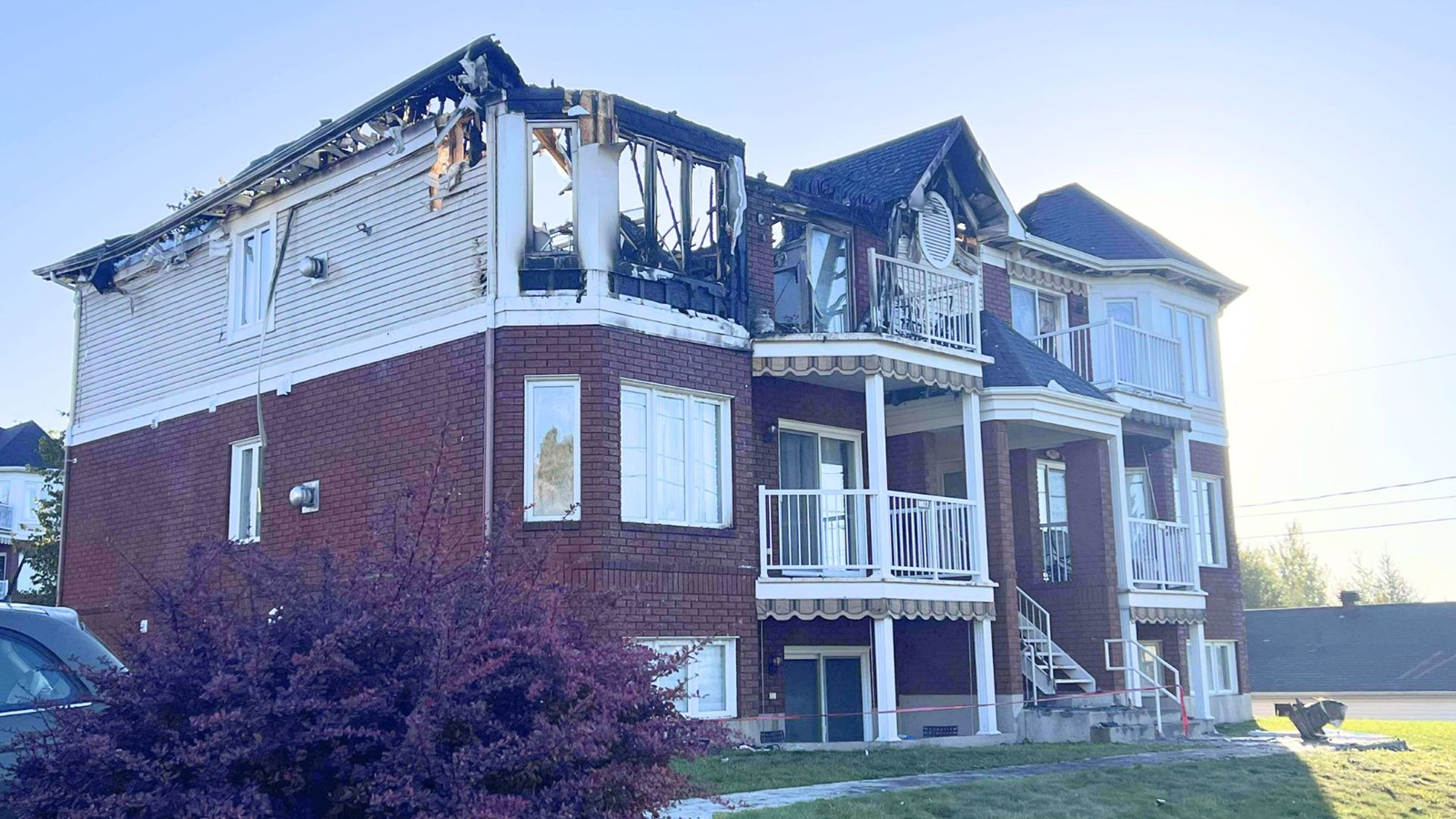 Feu dans un immeuble à condos