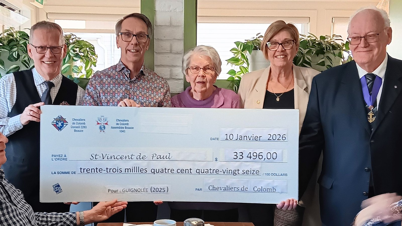 Guignolée des Chevaliers de Colomb: une récolte de 34 000 $