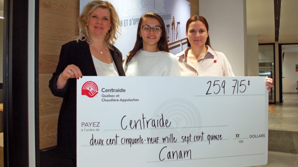 Canam remet plus de 250 000 $ à Centraide Québec et Chaudière-Appalaches