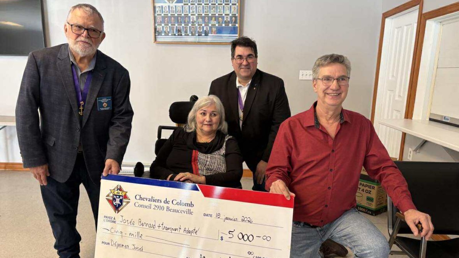 Don de 5 000 $ en transport adapté