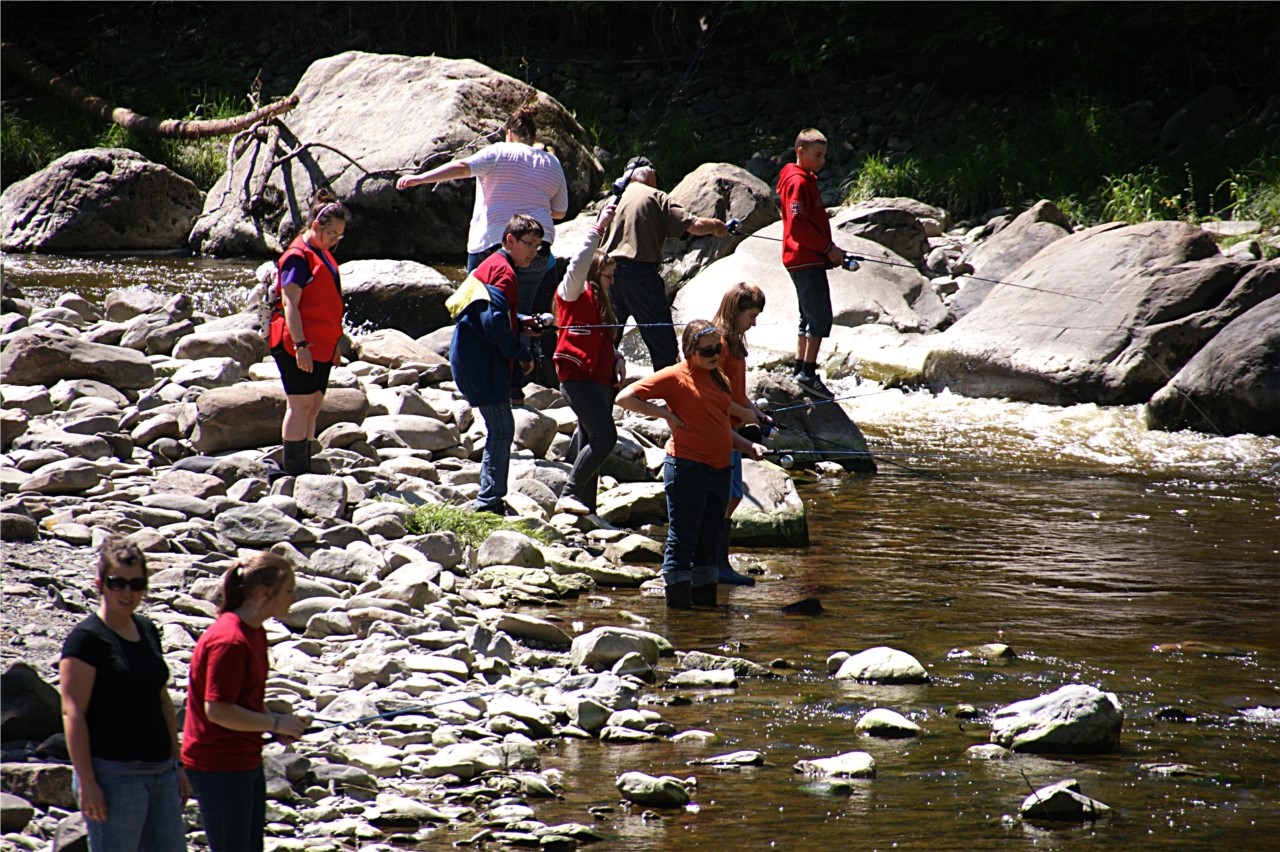 Pêche en herbe Parc des sept chutes