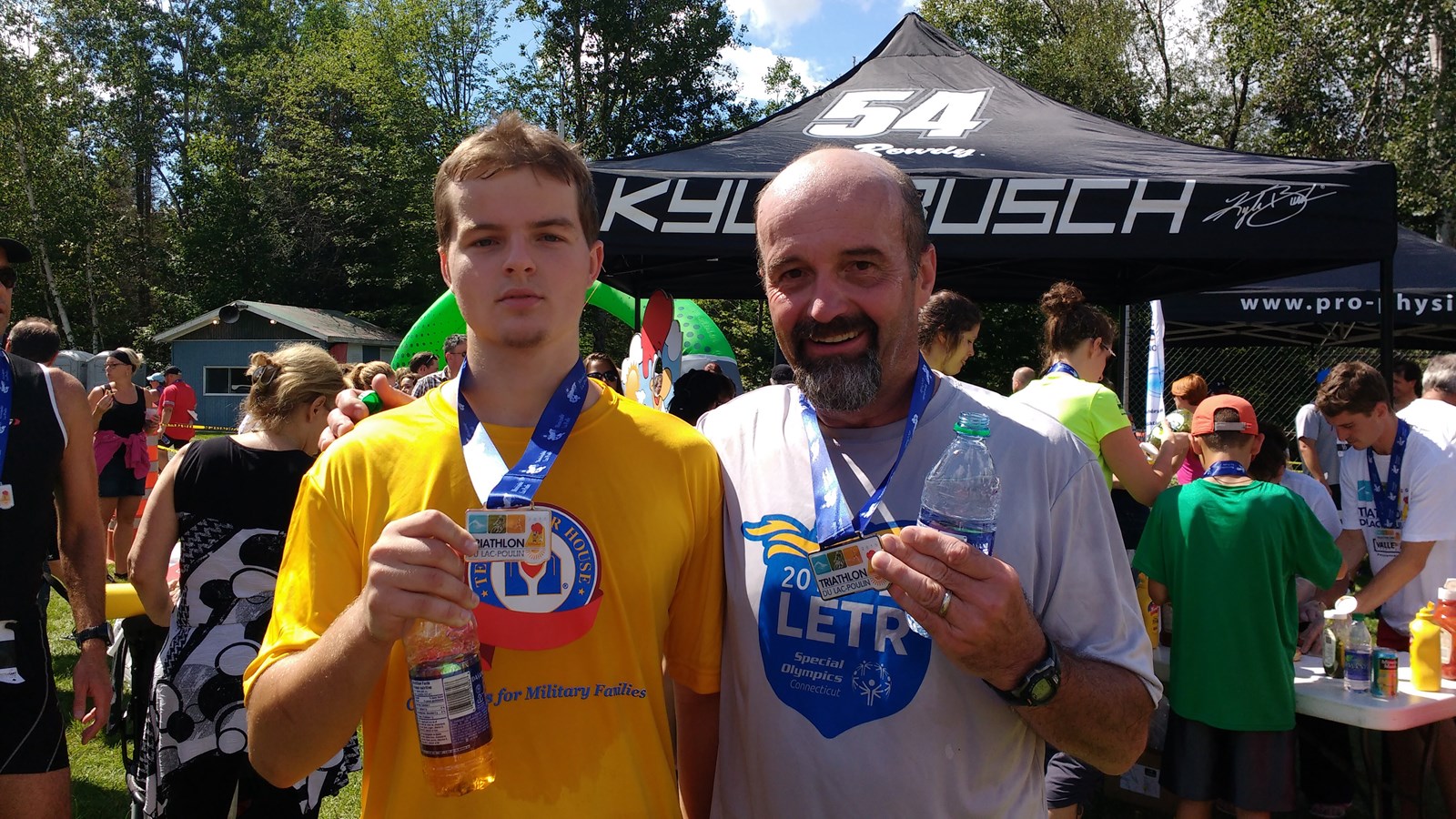2 participants au triatlhon du lac Poulin