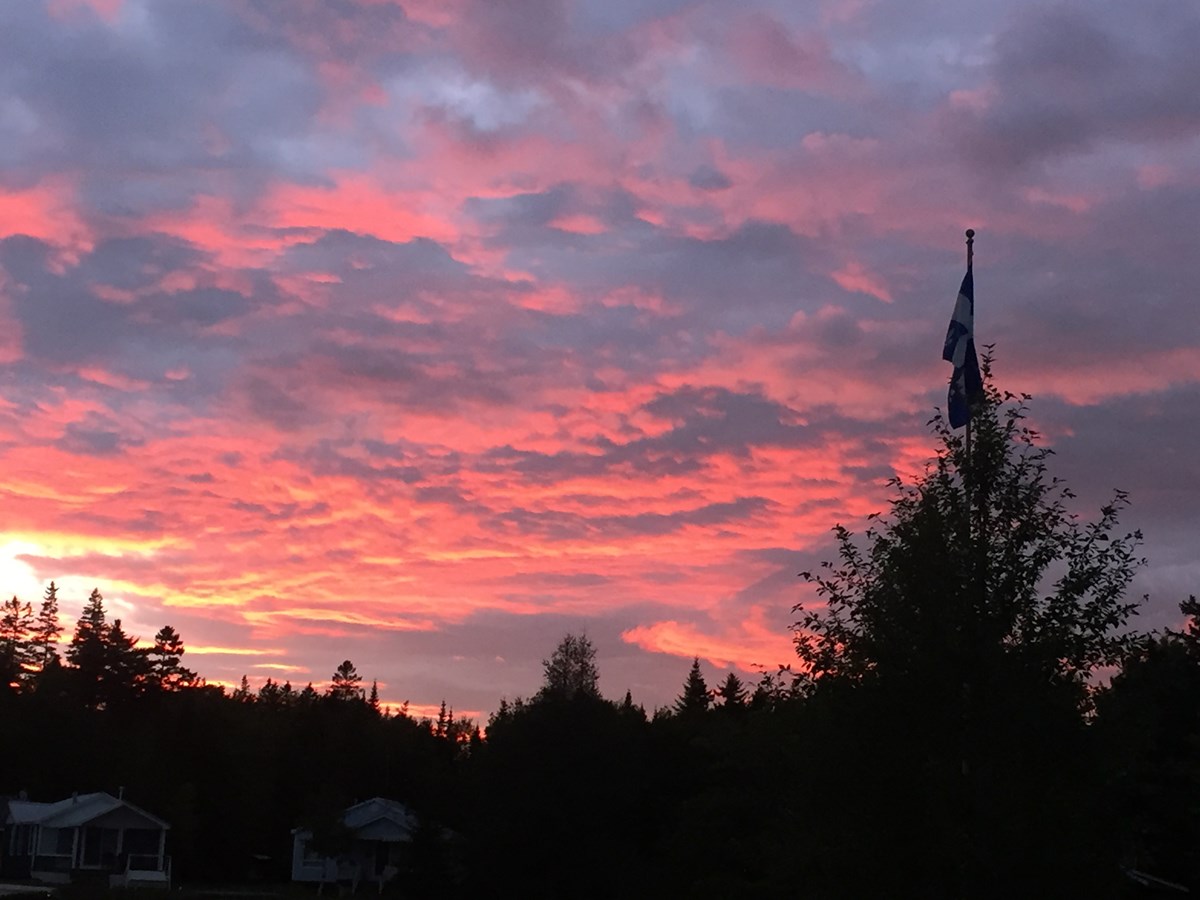 coucher de soleil lac Wilson St-Théophile