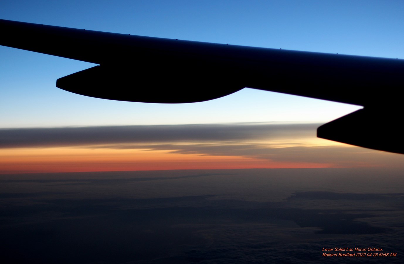 Lever de Soleil, Lac Huron On. 5h58 AM