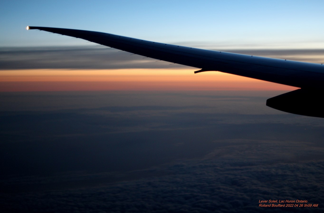 Lever de Soleil, Lac Huron On. 5h59 AM 